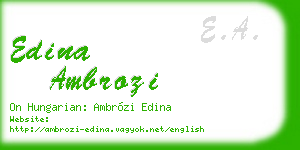 edina ambrozi business card